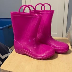 Girls Runner Boots Pink Size 2 Like New